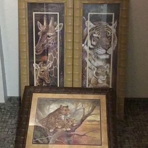 3 piece Animal paintings by ruane manning